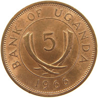 UGANDA 5 CENTS 1966  #s029 0219 - Ouganda