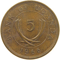 UGANDA 5 CENTS 1966  #c016 0503 - Ouganda