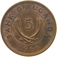 UGANDA 5 CENTS 1966  #c022 0447 - Uganda