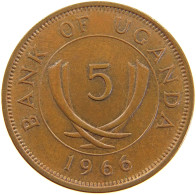 UGANDA 5 CENTS 1966  #c041 0467 - Uganda