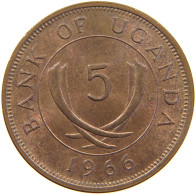 UGANDA 5 CENTS 1966  #c016 0493 - Uganda