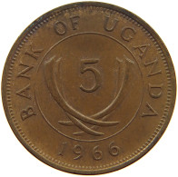 UGANDA 5 CENTS 1966  #a085 0679 - Uganda