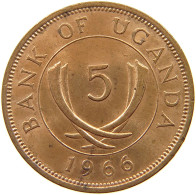 UGANDA 5 CENTS 1966  #a093 0415 - Ouganda