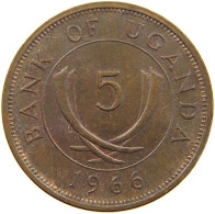 UGANDA 5 CENTS 1966  #a013 0047 - Oeganda