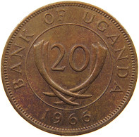 UGANDA 20 CENTS 1966  #s046 0335 - Ouganda