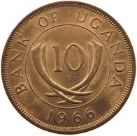 UGANDA 10 CENTS 1966  #s050 0255 - Uganda