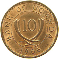 UGANDA 10 CENTS 1966  #a084 0529 - Ouganda