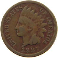 UNITED STATES OF AMERICA CENT 1887 INDIAN HEAD #a063 0221 - 1859-1909: Indian Head