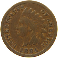 UNITED STATES OF AMERICA CENT 1884 INDIAN HEAD #c012 0129 - 1859-1909: Indian Head