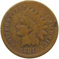 UNITED STATES OF AMERICA CENT 1881 INDIAN HEAD #c012 0121 - 1859-1909: Indian Head