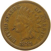 UNITED STATES OF AMERICA CENT 1881 INDIAN HEAD #a002 0559 - 1859-1909: Indian Head