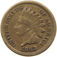 UNITED STATES OF AMERICA CENT 1863 INDIAN HEAD ENGRAVED REVERSE 1 CUNT #t157 0127 - 1859-1909: Indian Head