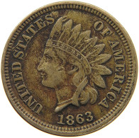 UNITED STATES OF AMERICA CENT 1863 INDIAN HEAD #t161 0389 - 1859-1909: Indian Head
