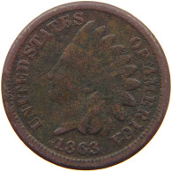 UNITED STATES OF AMERICA CENT 1863 INDIAN HEAD #t140 0357 - 1859-1909: Indian Head