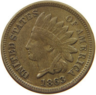 UNITED STATES OF AMERICA CENT 1863 INDIAN HEAD #t057 0131 - 1859-1909: Indian Head