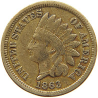 UNITED STATES OF AMERICA CENT 1863 INDIAN HEAD #t018 0233 - 1859-1909: Indian Head