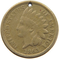 UNITED STATES OF AMERICA CENT 1863 INDIAN HEAD #c002 0453 - 1859-1909: Indian Head