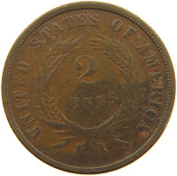 UNITED STATES OF AMERICA 2 CENTS 1865  #t008 0061 - 2, 3 & 20 Cent