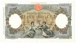 1000 LIRE CAPRANESI REPUBBLICHE MARINARE FASCIO L'AQUILA 28/11/1942 QSPL - Regno D'Italia - Altri