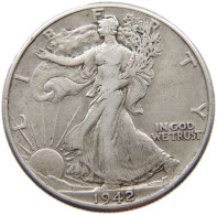 UNITED STATES OF AMERICA 1/2 DOLLAR 1942 LIBERTY WALKING #s074 0377 - 1916-1947: Liberty Walking (Libertà Che Cammina)