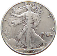 UNITED STATES OF AMERICA 1/2 DOLLAR 1942 LIBERTY WALKING #a001 0233 - 1916-1947: Liberty Walking
