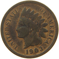 UNITED STATES OF AMERICA CENT 1903 INDIAN HEAD #a050 0497 - 1859-1909: Indian Head