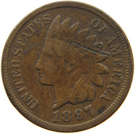 UNITED STATES OF AMERICA CENT 1897 INDIAN HEAD ENGRAVED #a036 0669 - 1859-1909: Indian Head