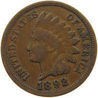 UNITED STATES OF AMERICA CENT 1892 INDIAN HEAD #c083 0649 - 1859-1909: Indian Head