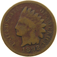 UNITED STATES OF AMERICA CENT 1892 INDIAN HEAD #c019 0349 - 1859-1909: Indian Head