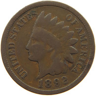 UNITED STATES OF AMERICA CENT 1892 INDIAN HEAD #a063 0203 - 1859-1909: Indian Head