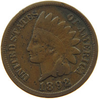 UNITED STATES OF AMERICA CENT 1892 INDIAN HEAD #c006 0137 - 1859-1909: Indian Head