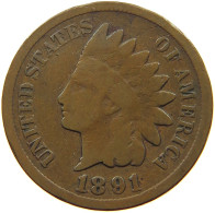 UNITED STATES OF AMERICA CENT 1891 INDIAN HEAD #s063 0173 - 1859-1909: Indian Head