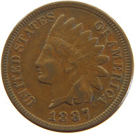 UNITED STATES OF AMERICA CENT 1887 INDIAN HEAD #c050 0385 - 1859-1909: Indian Head