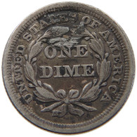 UNITED STATES OF AMERICA DIME  SEATED LIBERTY ENGRAVED 8 POINTED ORNATE STAR #t123 0553 - 1837-1891: Seated Liberty