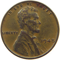 UNITED STATES OF AMERICA CENT 1948 LINCOLN WHEAT #s063 0701 - 1909-1958: Lincoln, Wheat Ears Reverse