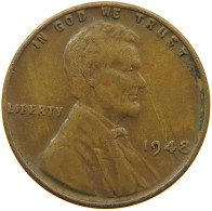 UNITED STATES OF AMERICA CENT 1948 LINCOLN WHEAT #s063 0861 - 1909-1958: Lincoln, Wheat Ears Reverse