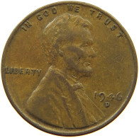UNITED STATES OF AMERICA CENT 1946 D LINCOLN WHEAT #s063 0819 - 1909-1958: Lincoln, Wheat Ears Reverse