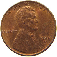UNITED STATES OF AMERICA CENT 1945 S Lincoln Wheat #s063 0685 - 1909-1958: Lincoln, Wheat Ears Reverse