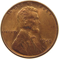 UNITED STATES OF AMERICA CENT 1945 Lincoln Wheat #s063 0751 - 1909-1958: Lincoln, Wheat Ears Reverse