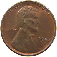 UNITED STATES OF AMERICA CENT 1945 D Lincoln Wheat #s063 0791 - 1909-1958: Lincoln, Wheat Ears Reverse