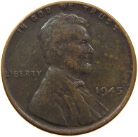 UNITED STATES OF AMERICA CENT 1945 LINCOLN WHEAT #a014 0091 - 1909-1958: Lincoln, Wheat Ears Reverse