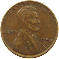 UNITED STATES OF AMERICA CENT 1945 LINCOLN WHEAT #a013 0195 - 1909-1958: Lincoln, Wheat Ears Reverse