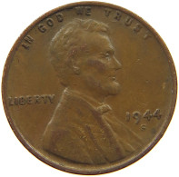 UNITED STATES OF AMERICA CENT 1944 S LINCOLN WHEAT #a014 0085 - 1909-1958: Lincoln, Wheat Ears Reverse