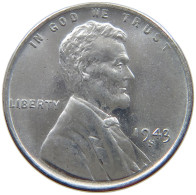 UNITED STATES OF AMERICA CENT 1943 S Lincoln Wheat #s063 0971 - 1909-1958: Lincoln, Wheat Ears Reverse