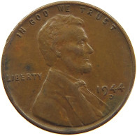 UNITED STATES OF AMERICA CENT 1944 D LINCOLN WHEAT #a063 0299 - 1909-1958: Lincoln, Wheat Ears Reverse