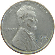 UNITED STATES OF AMERICA CENT 1943 S LINCOLN WHEAT #a068 0397 - 1909-1958: Lincoln, Wheat Ears Reverse