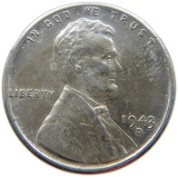 UNITED STATES OF AMERICA CENT 1943 D LINCOLN WHEAT #s063 0969 - 1909-1958: Lincoln, Wheat Ears Reverse