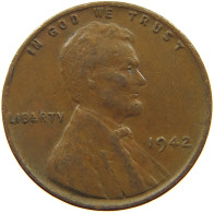 UNITED STATES OF AMERICA CENT 1942 LINCOLN WHEAT #s054 0669 - 1909-1958: Lincoln, Wheat Ears Reverse