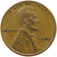 UNITED STATES OF AMERICA CENT 1941 LINCOLN WHEAT #s063 0845 - 1909-1958: Lincoln, Wheat Ears Reverse