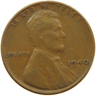 UNITED STATES OF AMERICA CENT 1940 LINCOLN WHEAT #a016 0279 - 1909-1958: Lincoln, Wheat Ears Reverse